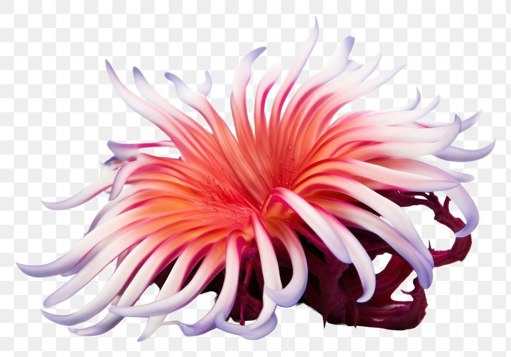 PNG Ocean flower dahlia plant white background. AI generated Image by rawpixel.