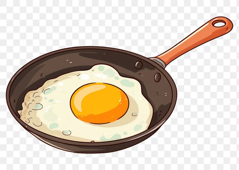 PNG  Frying pan appliance fried egg. AI generated Image by rawpixel.