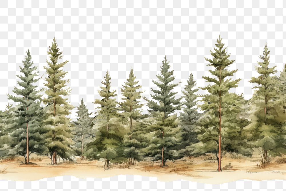 PNG Border pine trees outdoors nature forest. AI generated Image by rawpixel.