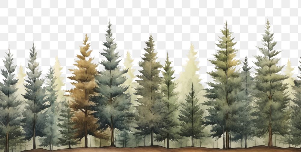 PNG Border pine trees backgrounds outdoors woodland
