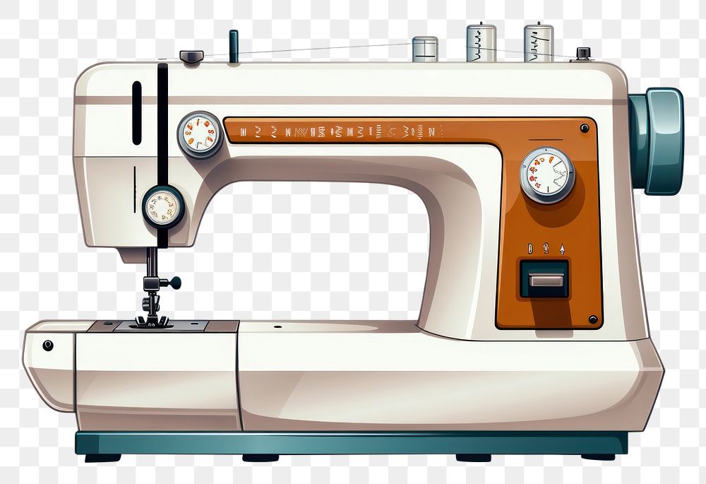 PNG Sewing sewing machine white background. AI generated Image by rawpixel.