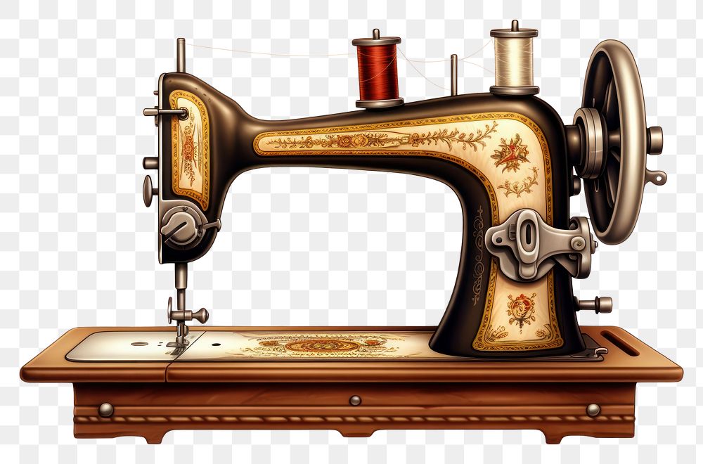 PNG Sewing machine white background gramophone. AI generated Image by rawpixel.