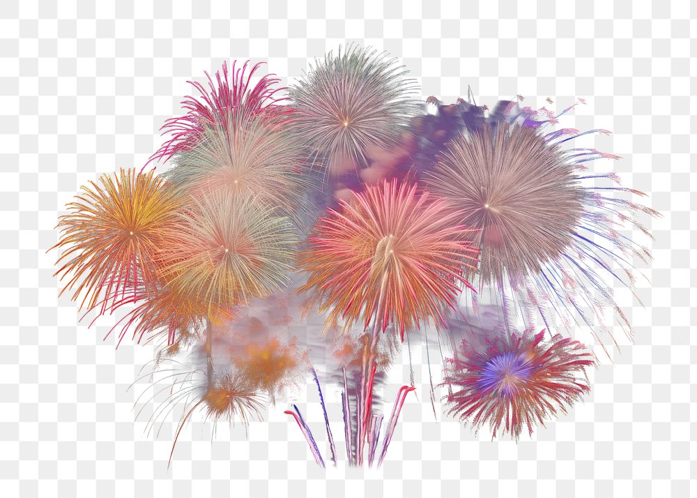 PNG Firework fireworks black background illuminated