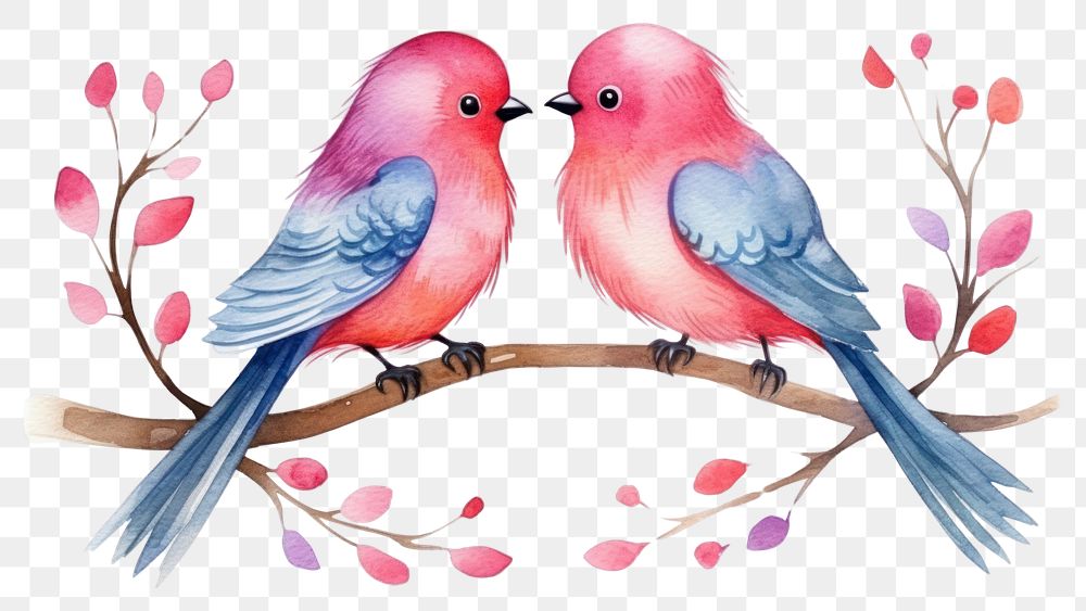 PNG Love birds animal creativity perching. AI generated Image by rawpixel.