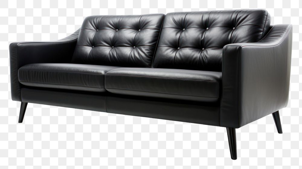 PNG Sofa furniture armchair black. AI generated Image by rawpixel.