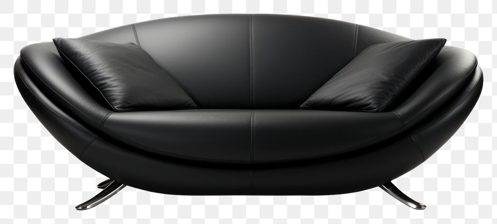 PNG Sofa furniture chair black. AI generated Image by rawpixel.