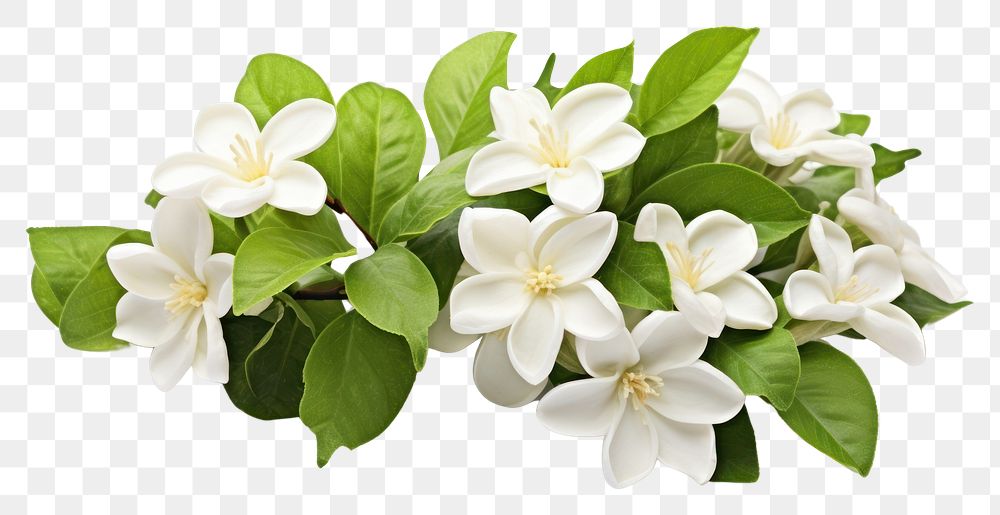 PNG Jasmine flower plant petal. AI generated Image by rawpixel.
