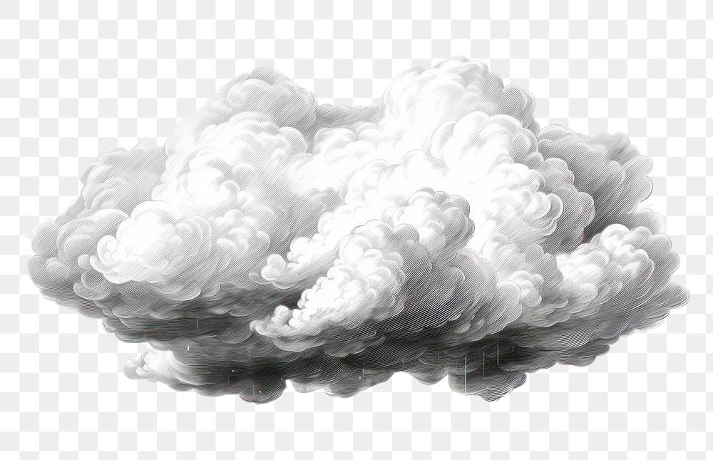 PNG Storm cloud drawing white white background. AI generated Image by rawpixel.