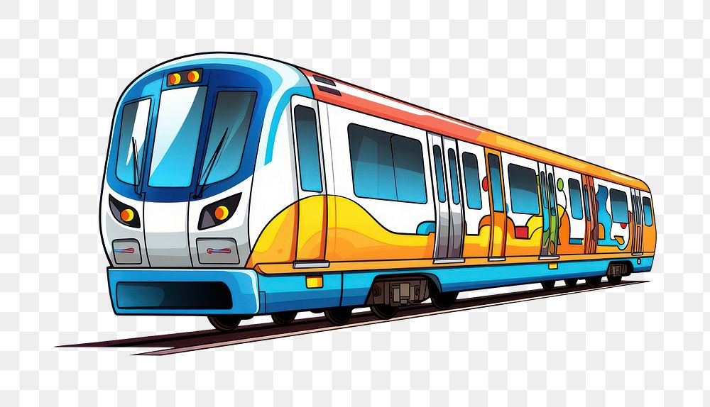 PNG Subway train vehicle railway. AI generated Image by rawpixel.