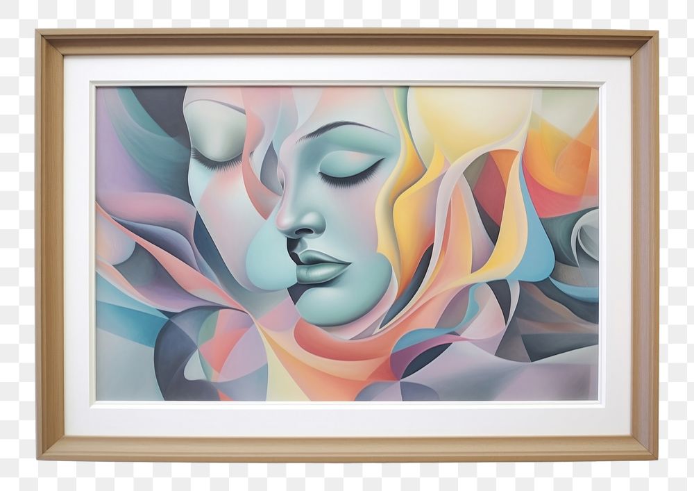 PNG Framed painting art representation creativity. AI generated Image by rawpixel.