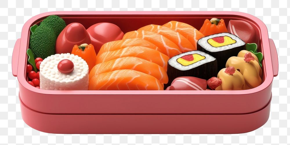 PNG Bento Japanese lunch sushi. AI generated Image by rawpixel.