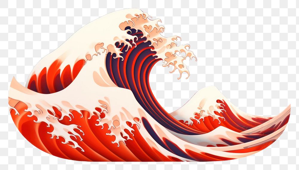 PNG Great waves japanese pattern art. AI generated Image by rawpixel.