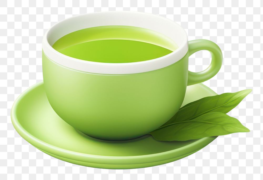 PNG Green tea Japanese cup saucer. AI generated Image by rawpixel.
