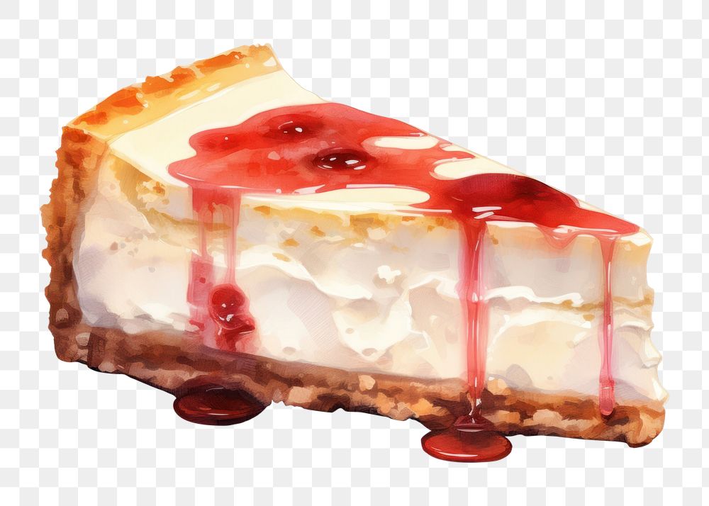 PNG New york cheescake cheesecake dessert slice. 