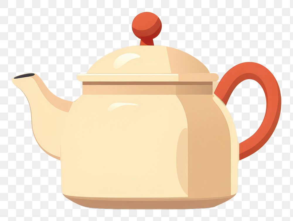 PNG  Tea pot teapot refreshment tableware. AI generated Image by rawpixel.