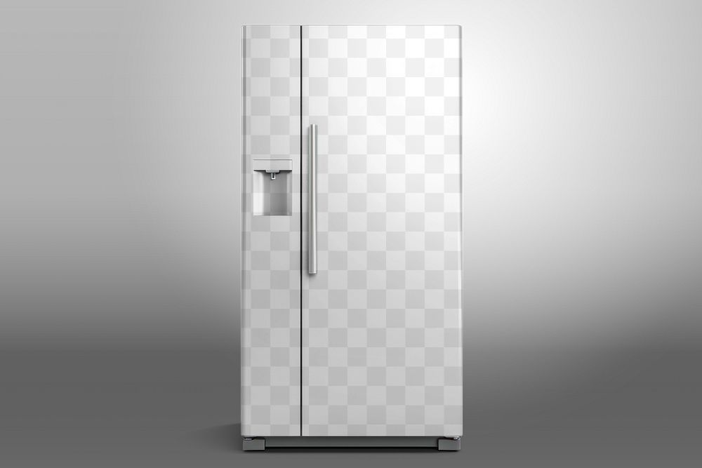 Refrigerator home appliance png mockup, transparent design