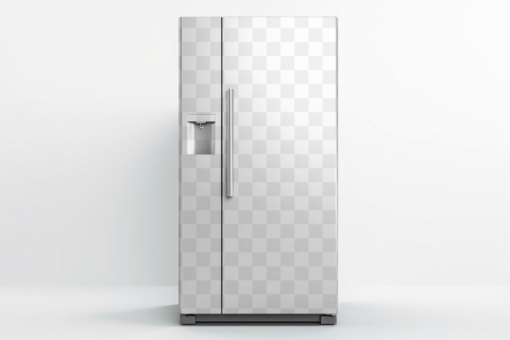 Refrigerator home appliance png mockup, transparent design