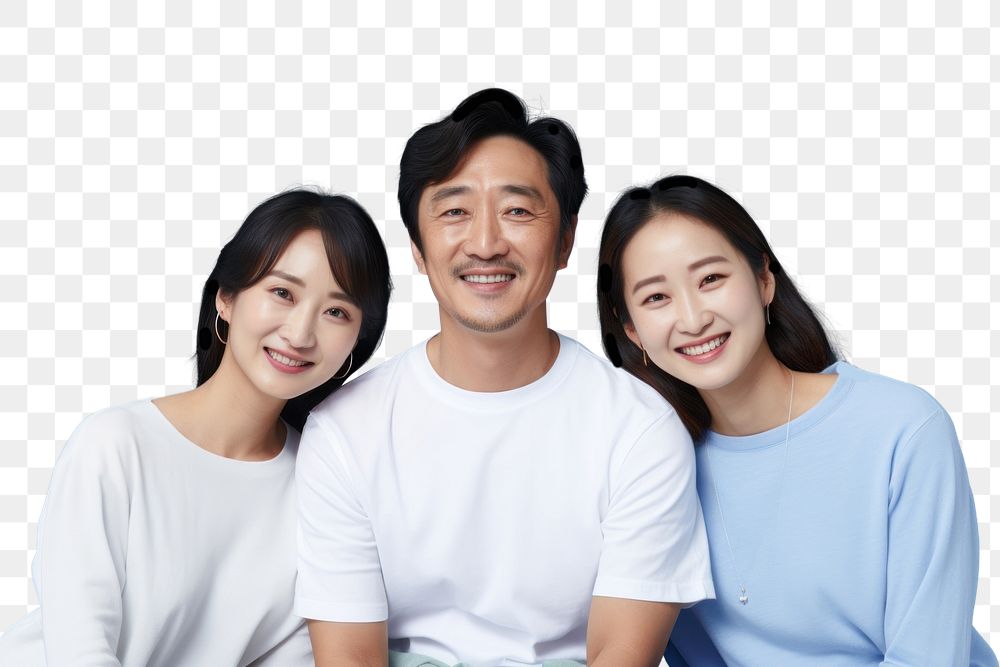 PNG Asian family smiling adult smile. AI generated Image by rawpixel.