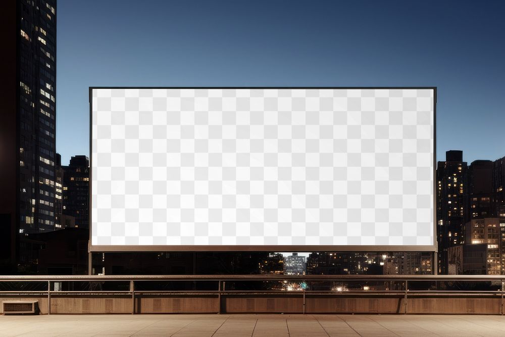 Billboard sign png mockup, transparent design