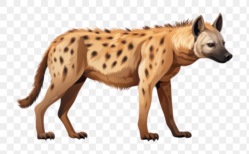 PNG Hyena wildlife mammal animal. AI generated Image by rawpixel.