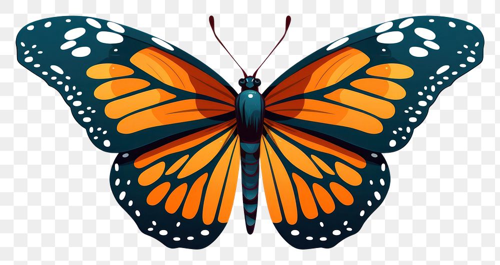 PNG Butterfly insect animal white background. AI generated Image by rawpixel.