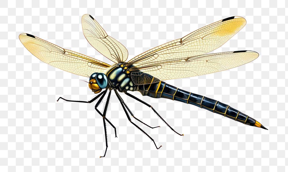 PNG Dragonfly animal insect white background