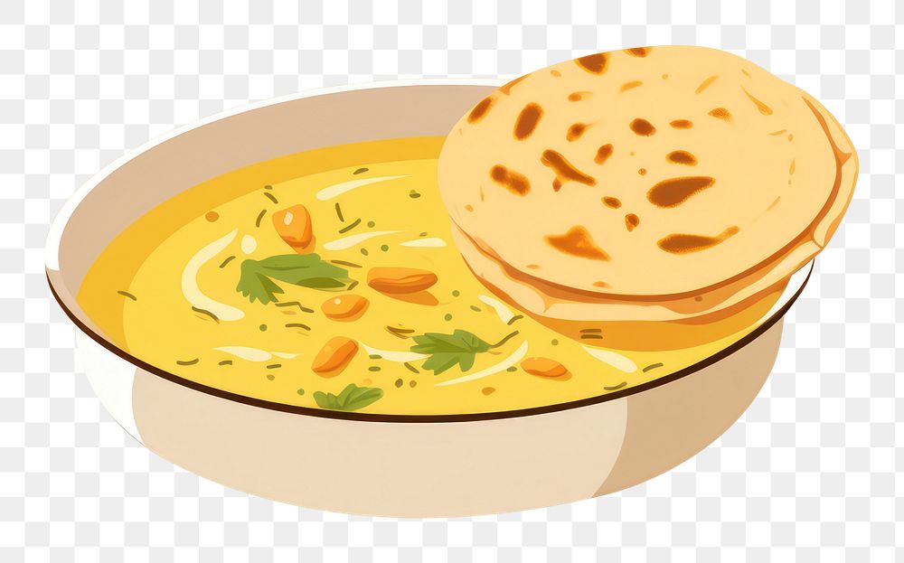 PNG Bread curry food meal. AI generated Image by rawpixel.