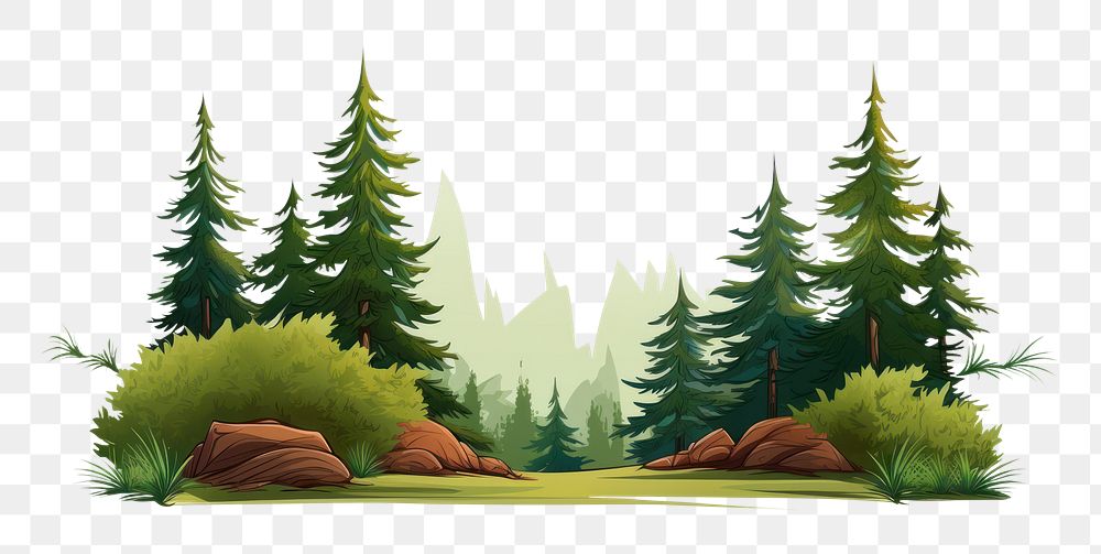 PNG Evergreen outdoors nature forest.