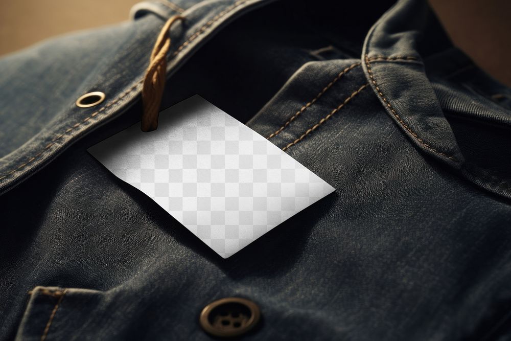 Clothes tag png, transparent mockup