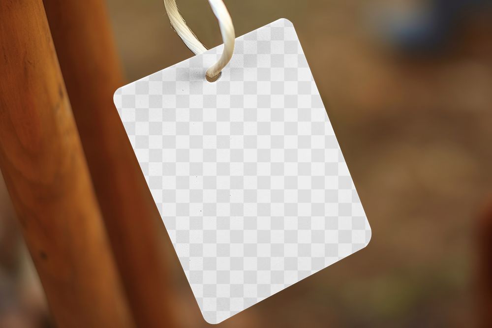 Product tag png, transparent mockup