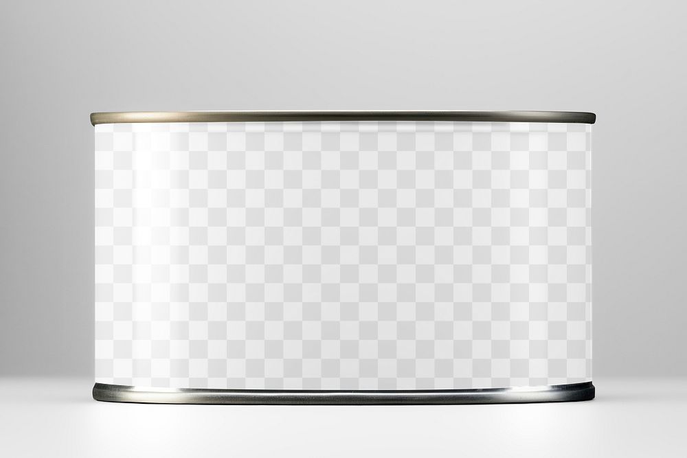 Canned pet food png mockup, transparent design