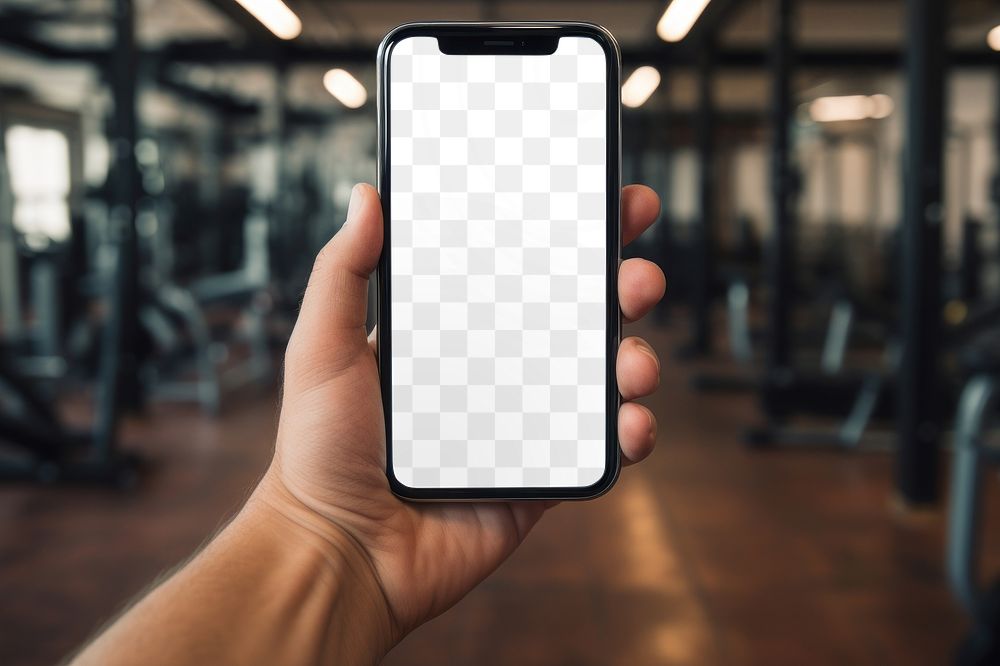 Smartphone screen png transparent mockup