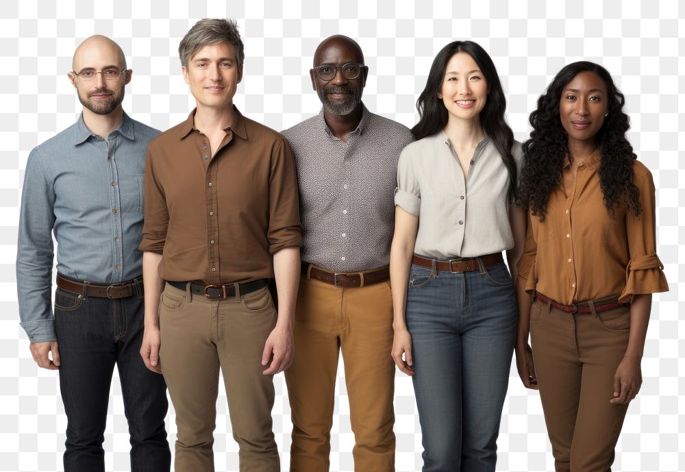 PNG  Diversity standing people adult. AI generated Image by rawpixel.
