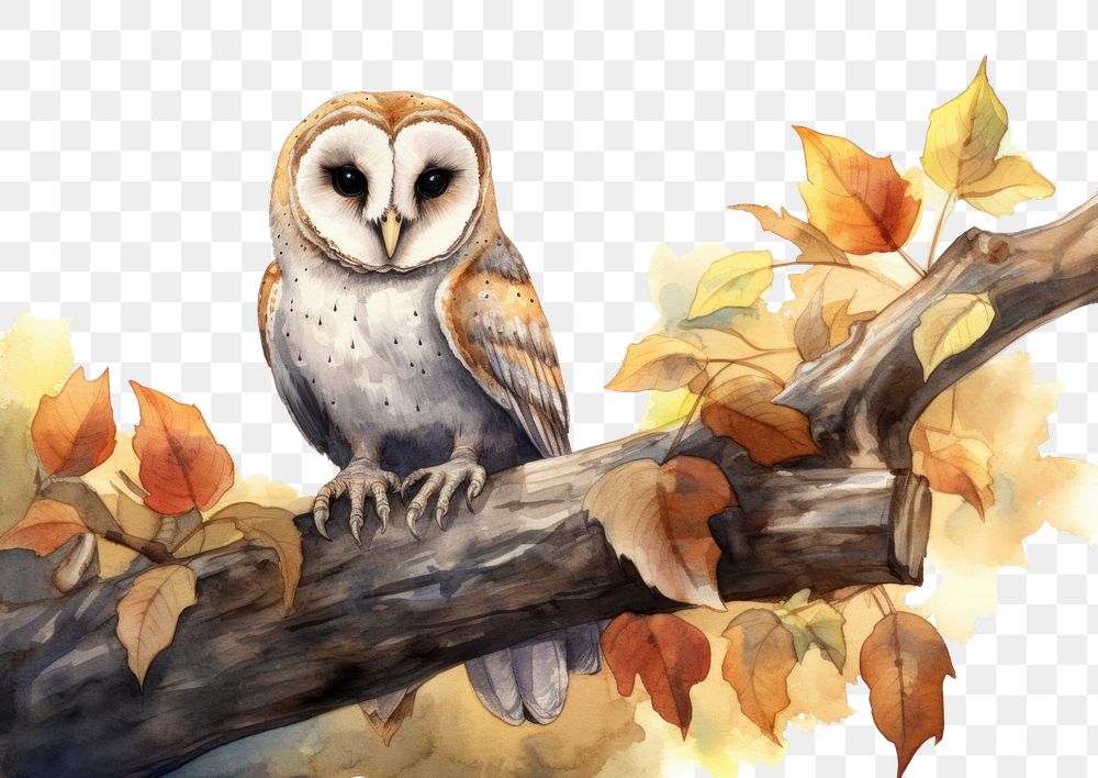 PNG Barn owl animal bird creativity. AI generated Image by rawpixel.