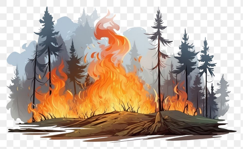 PNG Forest Fires fire outdoors bonfire.
