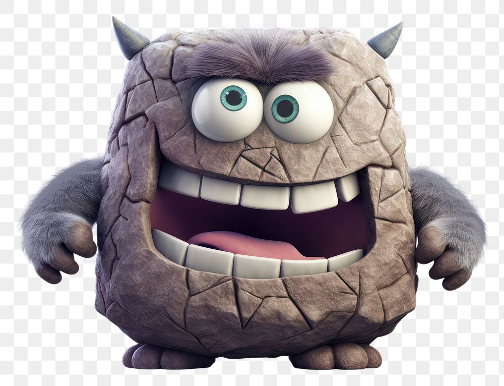 PNG Stone monster toy anthropomorphic representation. AI generated Image by rawpixel.