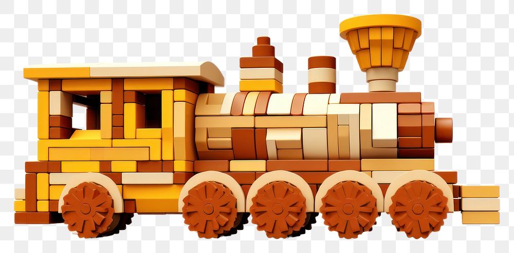 PNG Wooden train locomotive vehicle toy. 