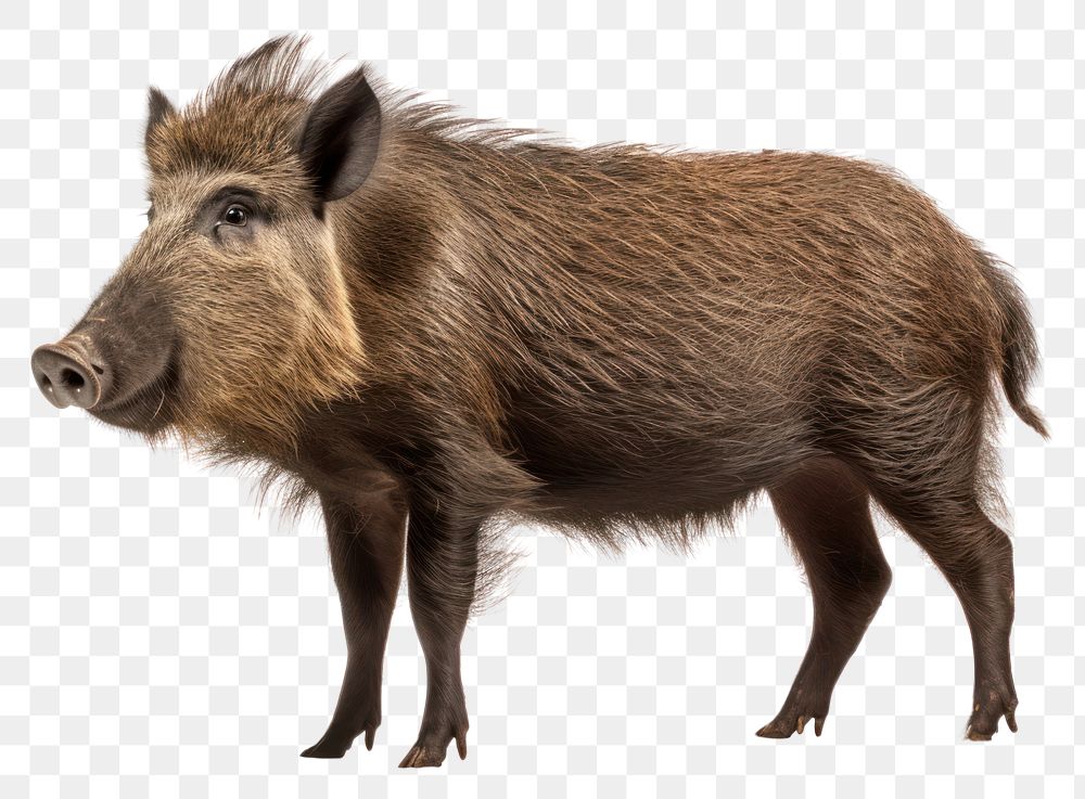 PNG Wild boar wildlife mammal animal. AI generated Image by rawpixel.