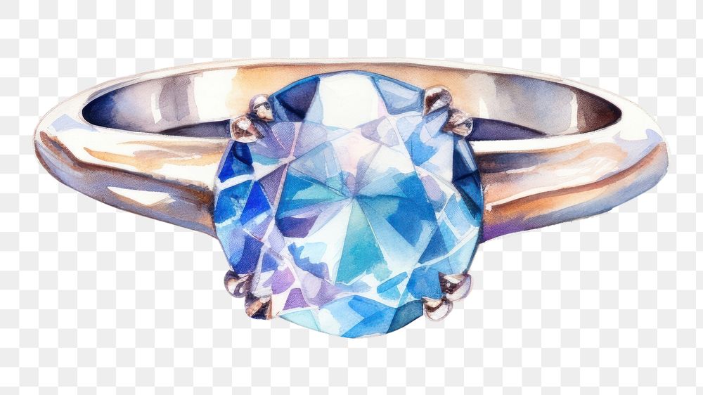 PNG Gem ring gemstone jewelry diamond. AI generated Image by rawpixel.