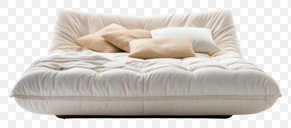 PNG  A luxury bed furniture cushion pillow. AI generated Image by rawpixel.