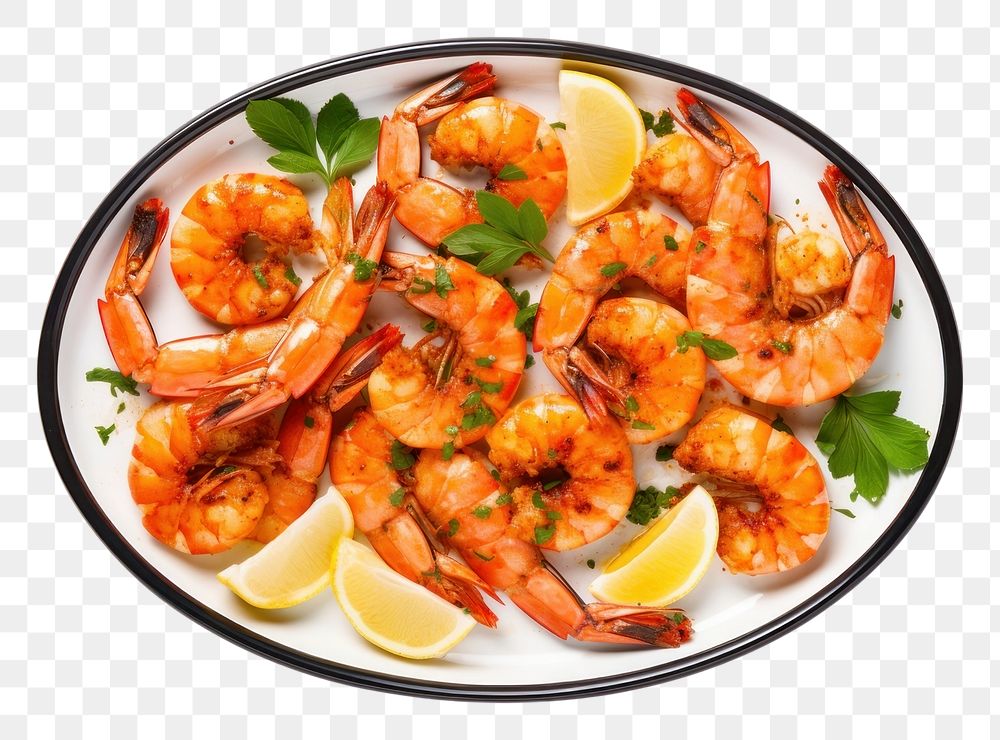 PNG Seafood seafood shrimp lemon. AI generated Image by rawpixel.