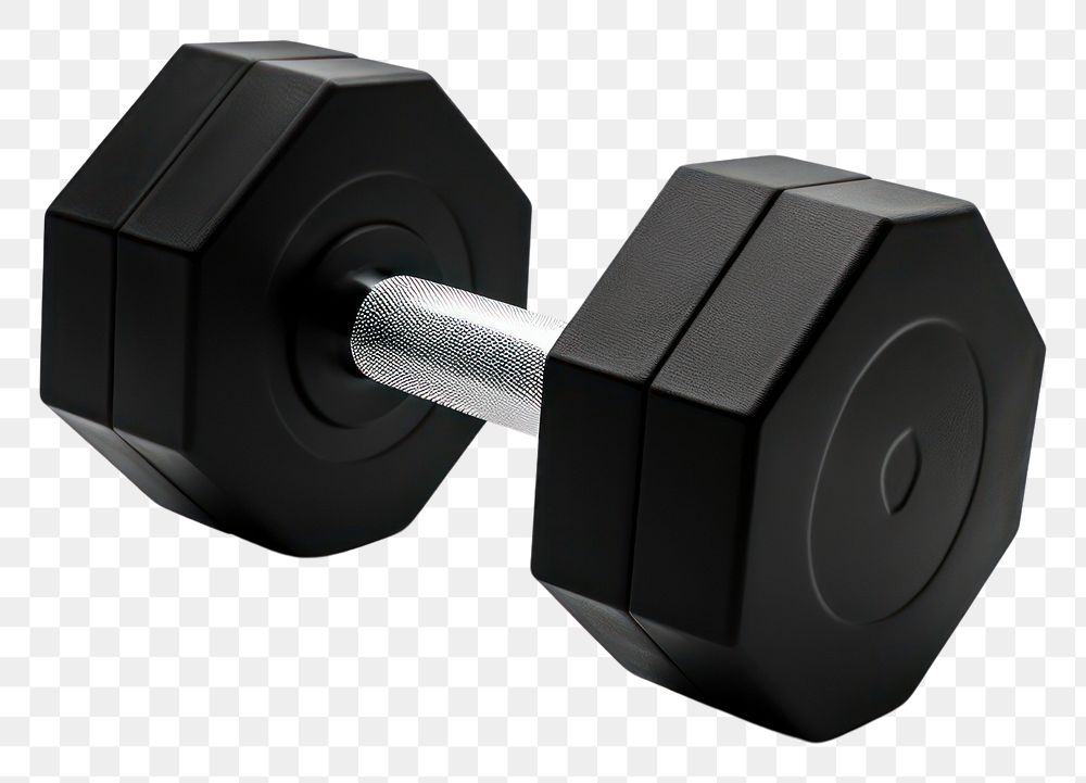 PNG Dumbbell sports black gym. AI generated Image by rawpixel.