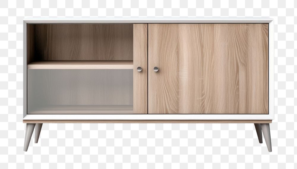 PNG  Modern cabinet furniture sideboard cupboard. AI generated Image by rawpixel.