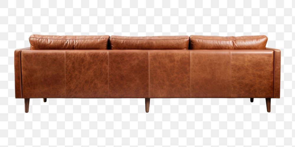 PNG  Furniture brown sofa . AI generated Image by rawpixel.