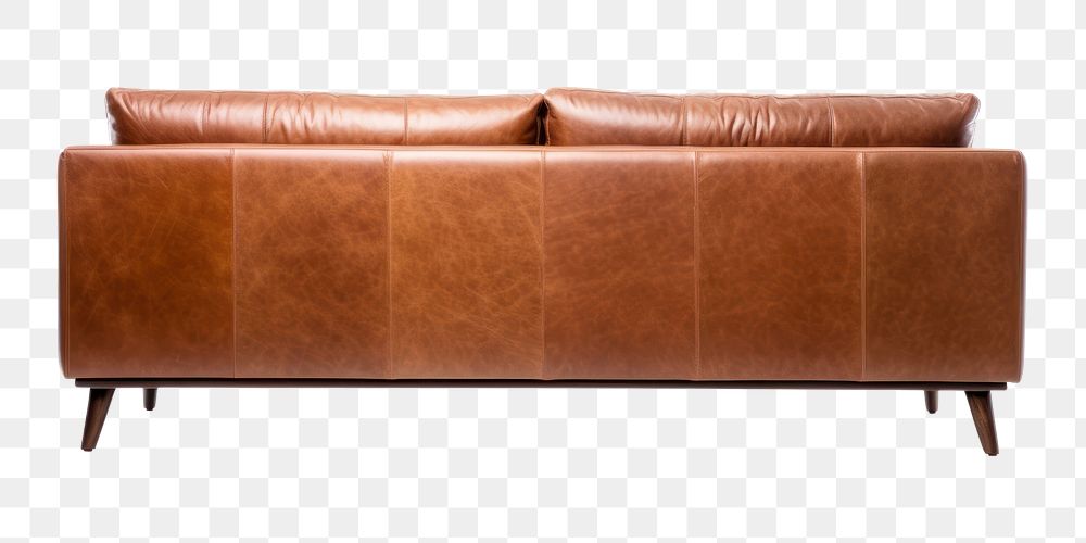 PNG  Furniture brown sofa . AI generated Image by rawpixel.