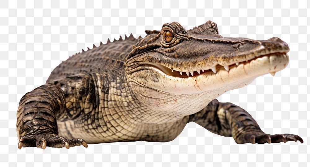 PNG Caiman reptile animal lizard. AI generated Image by rawpixel.
