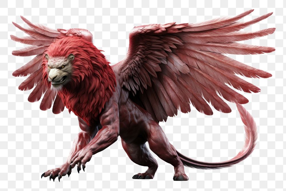 PNG Mythical creature lion animal bird. AI generated Image by rawpixel.