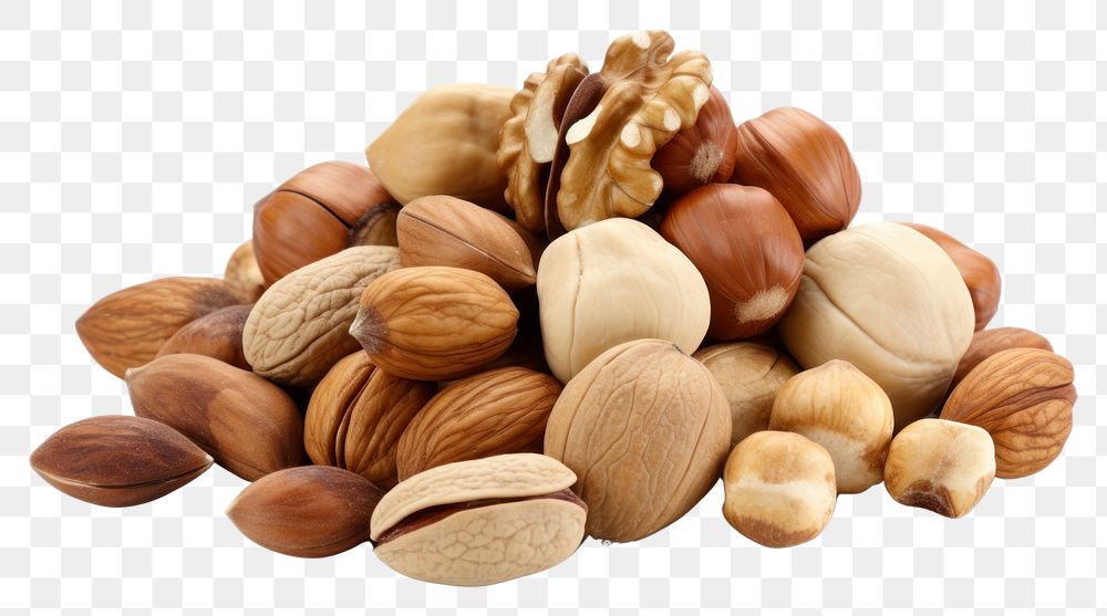 PNG Useful nuts food white background ingredient. AI generated Image by rawpixel.