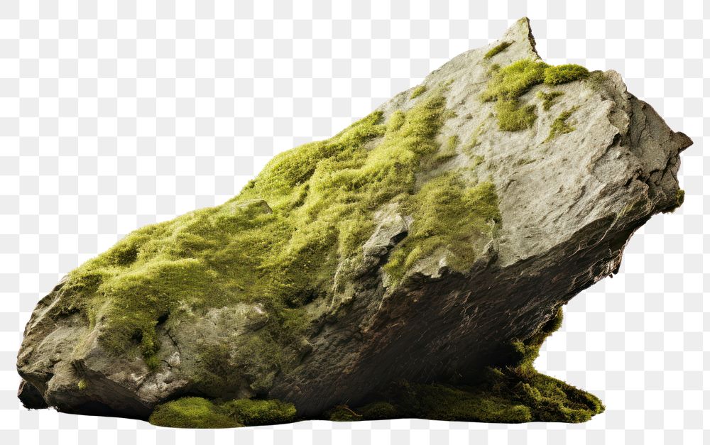 PNG Rock rock moss nature. AI generated Image by rawpixel.