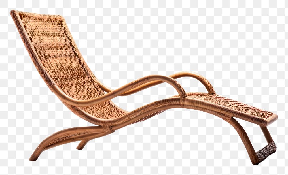 PNG  Rattan long chair furniture  architecture. AI generated Image by rawpixel.